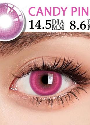 Розовые контактные линзы CANDY