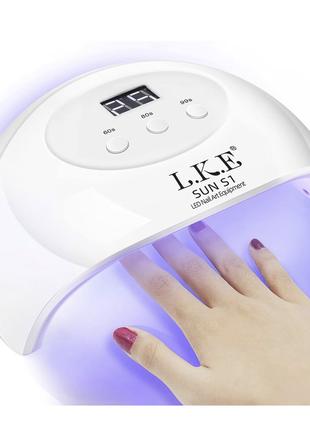 LKE УФ-светодиодная лампа для ногтей, сушилка для ногтей 72 Вт