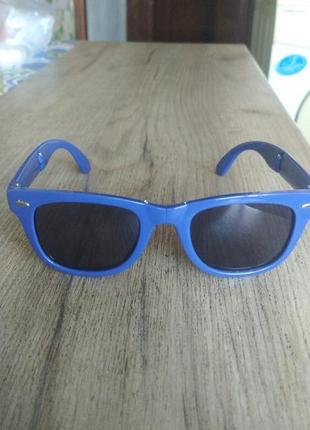 Складные очки в синей оправе унисекс