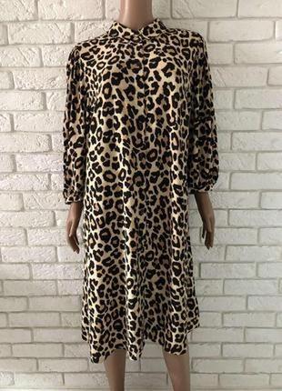 Marks & spencer шикарное леопардовое платье
