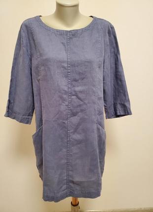 Шикарная брендовая льняная блузка туника
