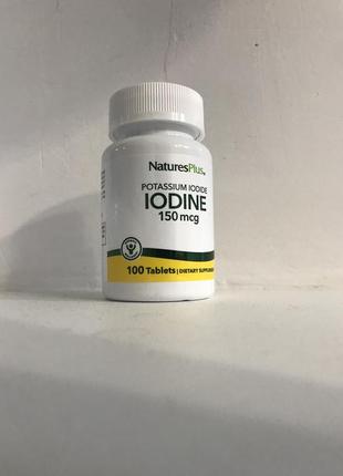 Йодид калия potassium iodide nature's plus 150 мкг 100 таблеток