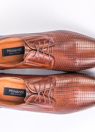 Туфлі літні Minardi коричневі 45 розмір