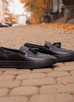Практичні та зручні! Чорні туфлі лофери без каблука Ed-Ge 471!