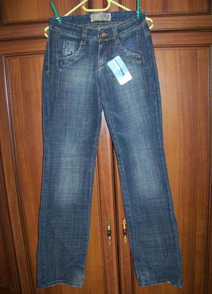 Синие прямые классические джинсы garсia италия w:27 l:34 100% ...