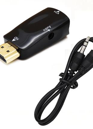 Переходник адаптер с HDMI на VGA + AUDIO №1942