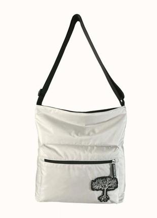 Жіноча сумочка біла, текстильна. сумка на плече. кросбоді сумо...