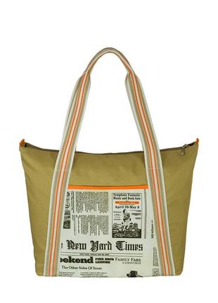 Легка зручна жіноча сумка. текстильна бежева сумка з притом "г...