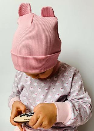 Новые детские шапочки в рубчик размер от 0 до 3-4 лет, односло...