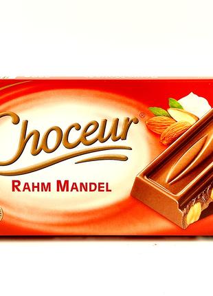 Шоколад молочный с миндалем Choceur Rahm Mandel 200г (Германия)