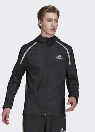 Мужская спортивная ветровка adidas marathon running jacket bla...