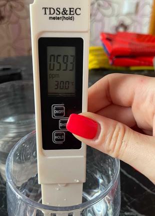 Тестер для вимірювання якості питної води з термометром TDS&EC...