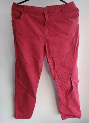 Красные брюки  штаны джинсы размер 46/xxl/50-52