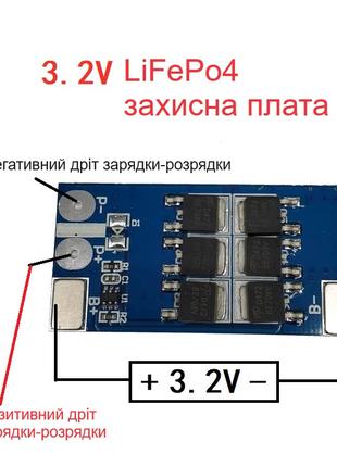 BMS 1S 25A 3.2В контролер заряду, розряджання для LiFePo4 акум...