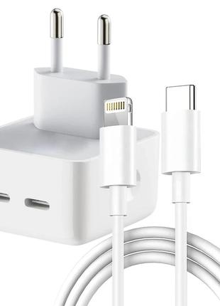 Сетевое зарядное устройство для Apple 35W Dual USB-C Port Powe...