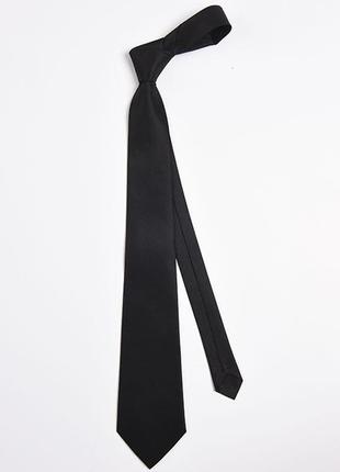Классический черный галстук 148х7 см