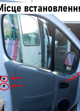 Заглушки пластикові дверей Opel Vivaro Renault Trafic Nissan Prim