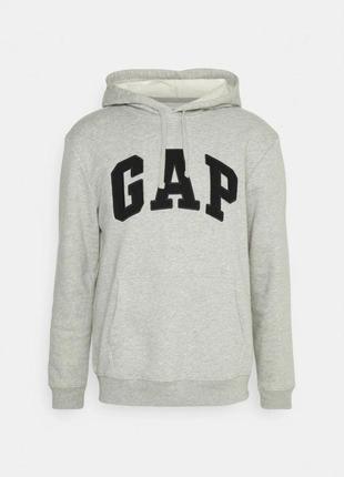Худи gap logo fleece hoodie «light heather gray»