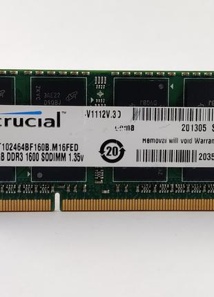 Оперативная память для ноутбука SODIMM Crucial DDR3L 8Gb 1600M...