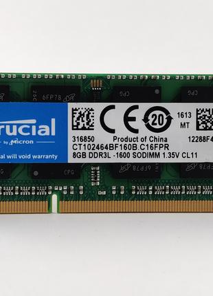 Оперативна пам'ять для ноутбука SODIMM Crucial DDR3L 8Gb 1600M...