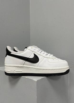 Кроссовки nike air force 1 white black logo