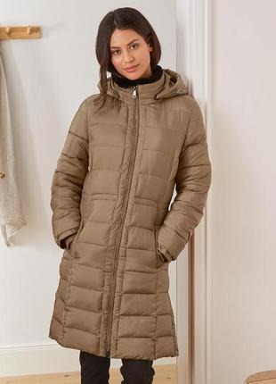 Стеганное демисезонное пальто с капюшоном, tchibo р. 40 евро, ...