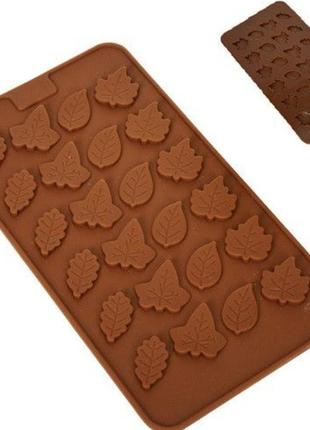 Силиконовая форма для шоколадных листиков