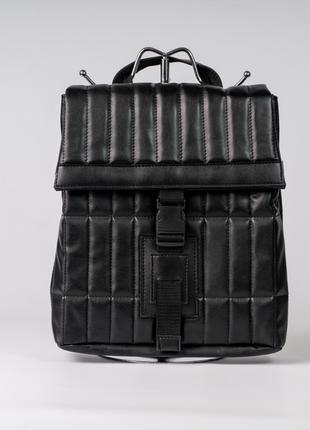 Женский рюкзак черный рюкзак городской рюкзак стеганый рюкзак