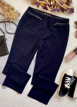 Класичні прямі брюки темно-синього кольору, классические прямы...