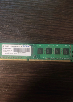Оперативная память PATRIOT  DDR 8GB 1600MHz CL11 1.35V
