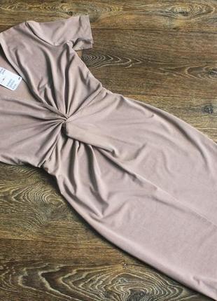 Сукня з легкого трикотажу з декоративним вузлом h&m розмір s