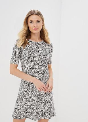 Сукня футболка джерсі в леопардовий принт m&s розмір 16/18