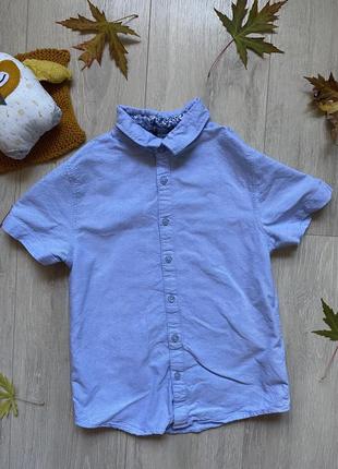 🏷️primark 8-9 лет рубашка голубая детская одежда