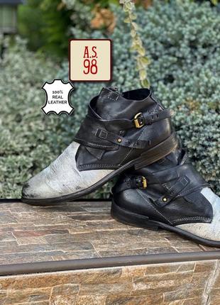 A.s.98 роскошные дизайнерские кожаные ботинки котелка бохо этн...