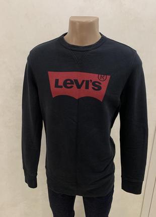 Свитер джемпер свитшот levis levi’s черный с красным логотипом