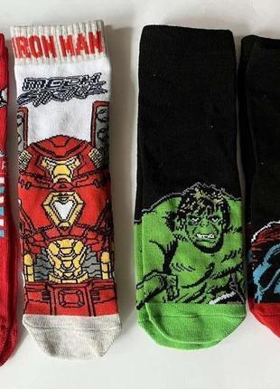 Носки шкарпетки marvel супергерої eur 23-26 4 пари