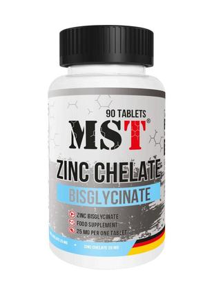Витамины и минералы MST Zinc Chelate Bisglycinate, 90 таблеток