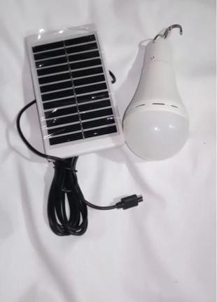 Led лампа на солнечной батарее с аккумулятором