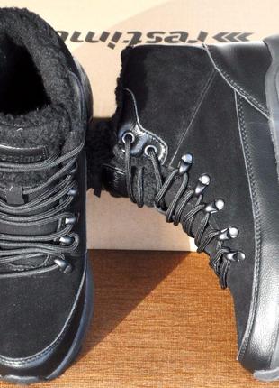 Розміри 36, 37, 38, 39 Зимові шкіряні черевики кросівки Restim...