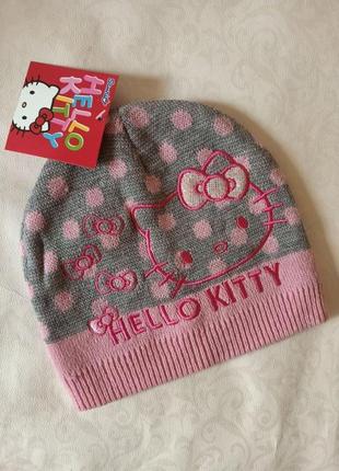 Шапка для дівчинки hello kitty 54 детская шапка 7823