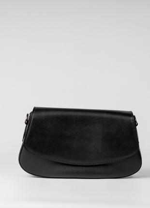 Жіноча сумка чорна сумка через плече чорний клатч через плече