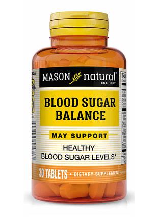 Натуральная добавка Mason Natural Blood Sugar Balance, 30 табл...