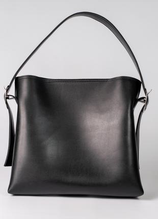 Жіноча сумка чорна сумка чорний шопер чорний шоппер сумка тоут