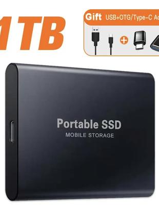 Зовнішній накопичувач SSD USB Type-C 1TB чорний