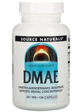 Натуральная добавка Source Naturals DMAE, 100 капсул