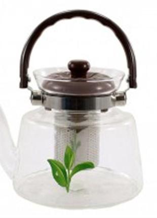 F46 /116 Чайник скло з малюнком 2400мл Зелений чай