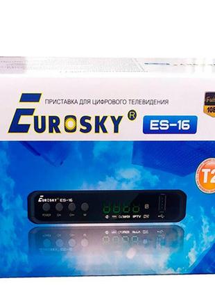 Т2 ресивер тюнер Eurosky ES-16+IPTV+YouTube