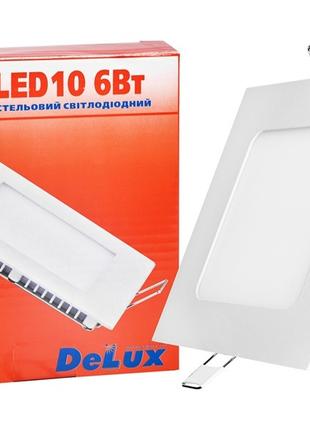 LED светильник DELUX CFR LED 10 4100К 6Вт 220В встроенный квад...