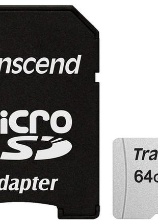 Карта памяти Transcend microSDXC 64GB UHS-I U1 (TS64GUSD300S-A...