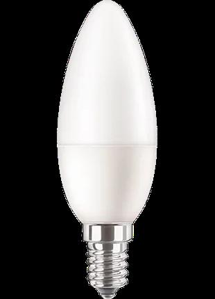 Лампа светодиодная PHILIPS EcohomeLEDCandle 5W 500lm E14 840 B...
